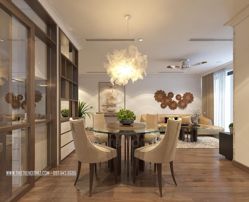 Thiết kế nội thất khu bàn ăn chung cư Gardenia Mỹ Đình Nam Từ Liêm Hà Nội